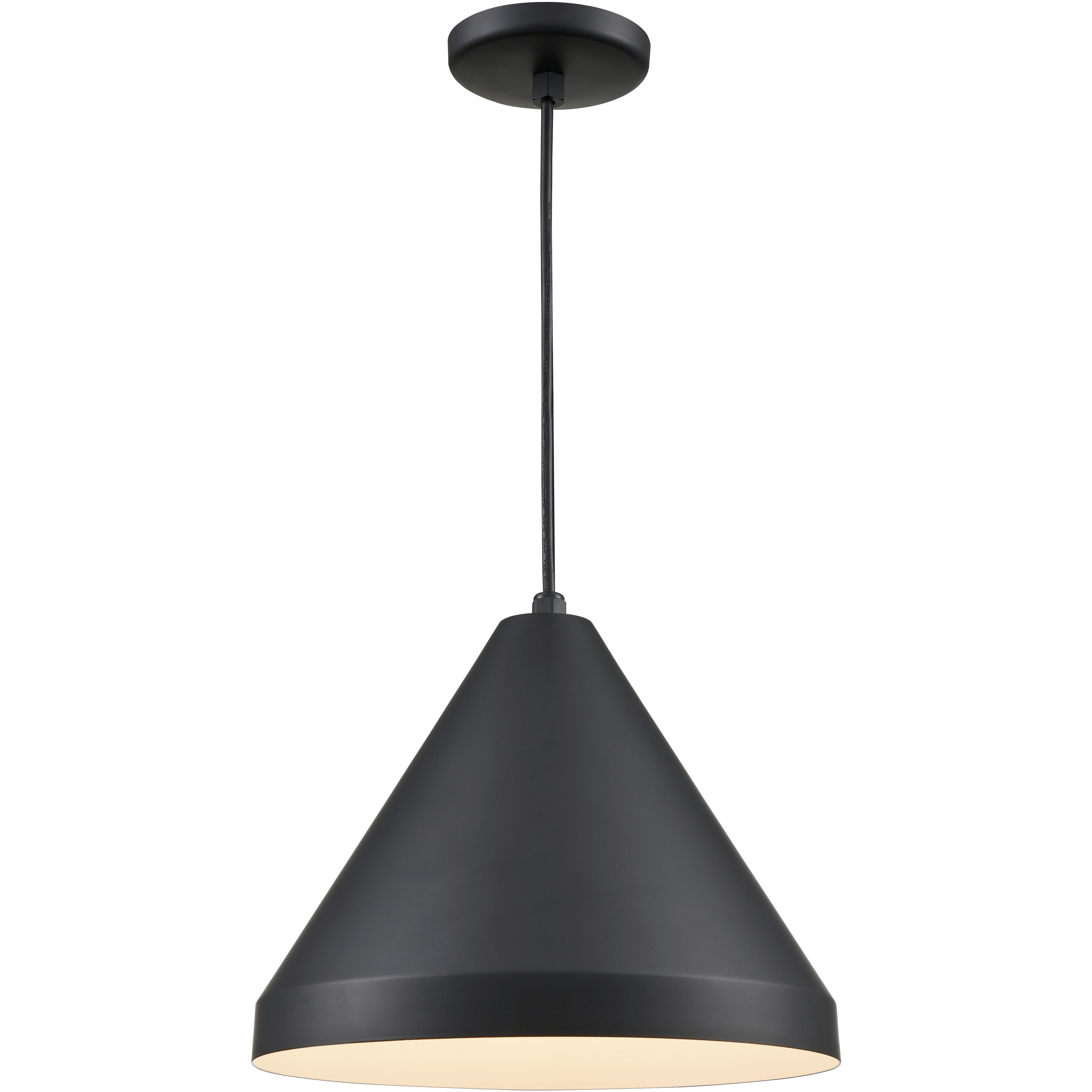 R Series 1 Light 17 inch Satin Black Pendant Ceiling Light